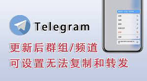 更新后群组频道可设置无法复制和转发